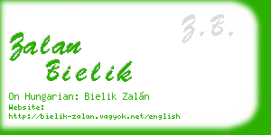 zalan bielik business card